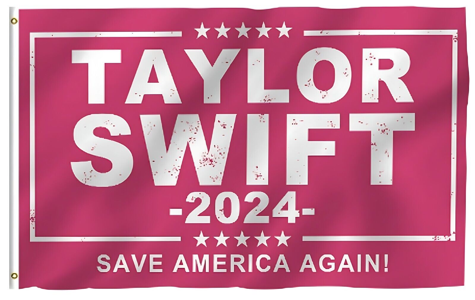 Pink & White Taylor Swift 2024 Save America Again Flag Banner 3 ft x 5 ft NEW! Cozy Home Treasures